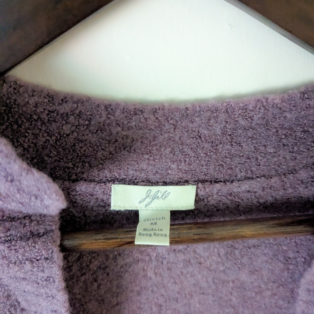 J. Jill Purple Deep V-neck Sweater - Picture 2 of 4